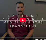 Medial Meniscus Transplant Testimonial 2025