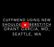 Dr. Garcia demonstrates the new cuffmend rotator cuff augmentation technique.