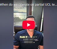 When do we operate on partial UCL tears