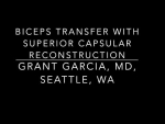Check out our new technique involving both a biceps transfer and superior capsular reconst...