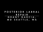 Dr. Garcia demonstrates his repair technique for posterior shoulder instability.