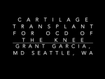 Dr. Garcia demonstrates his technique for cartilage transplants for the treatment of knee ...