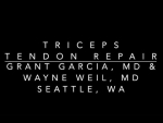 Dr. Garcia demonstrates his technique for triceps tendon repair